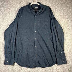 Mens Bonobos Button Up Long Sleeve Stretch Blue White Dot Stretch Slim XXL